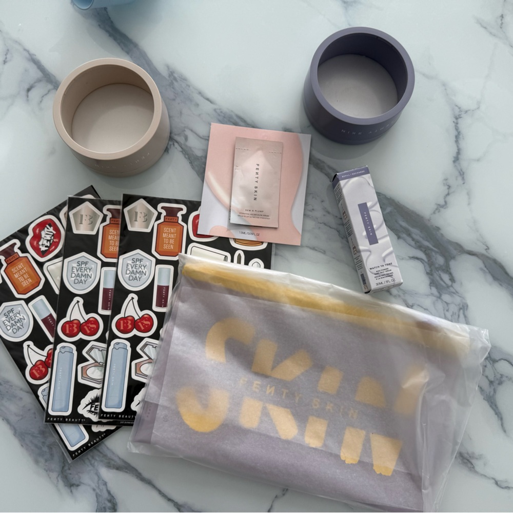 Fenty Beauty Skincare Set in Lavender and Beige